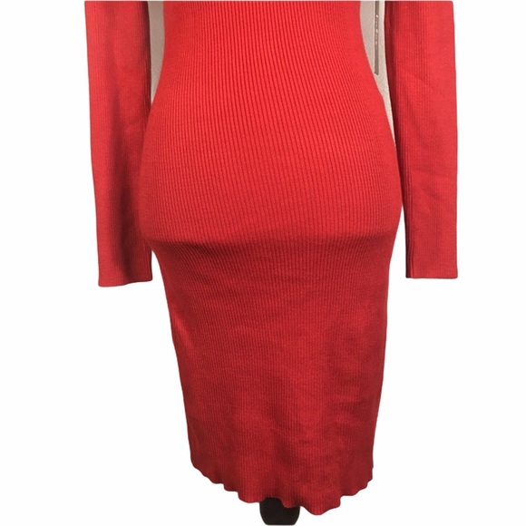 NWT Lulus Ribbed Long Sleeve Bodycon Dress Size L - Picture 13 of 16